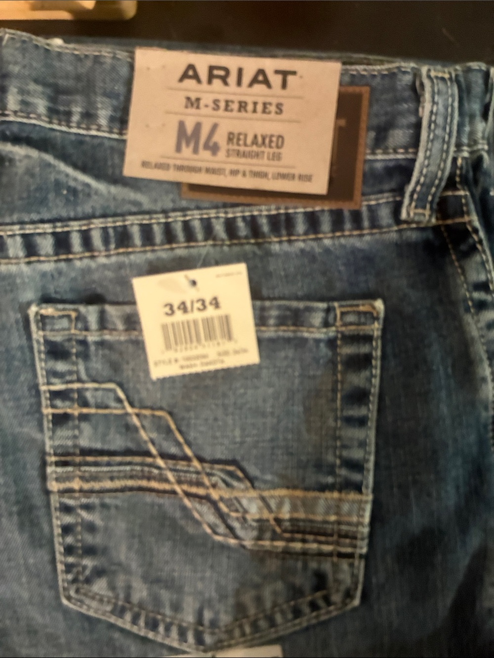 Ariat M4 Relaxed Straight Leg Jeans - Denim Blue